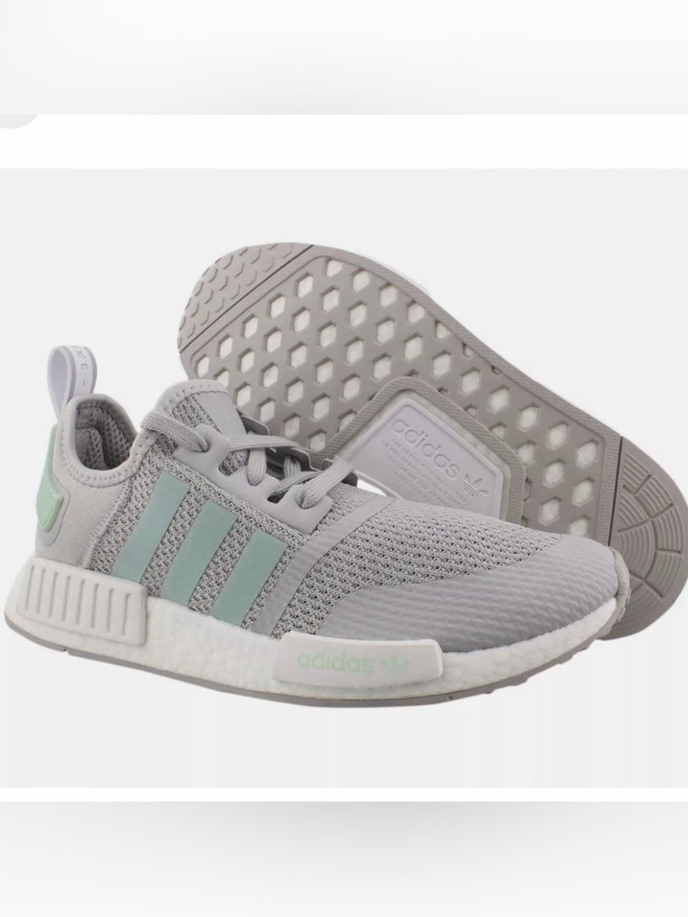 ADIDAS - NMD_R1 'Grey Blush Green' Men's Sneaker | size 9.5